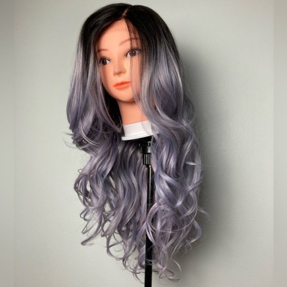 Ombré Purple Lace Front Wig - Picture 3 of 13